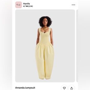 Brand new Hanifa Butter jumpsuit size Medium  NWTS